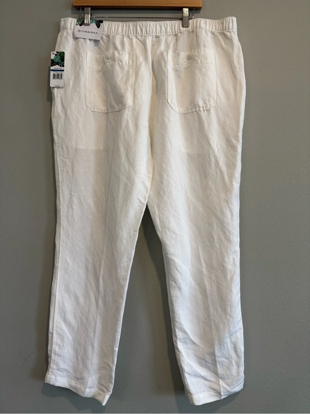 Cubavera Linen Blend Pants Beach Resort XL/30 NEW